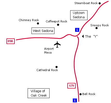 map: sedona red rock landmarks